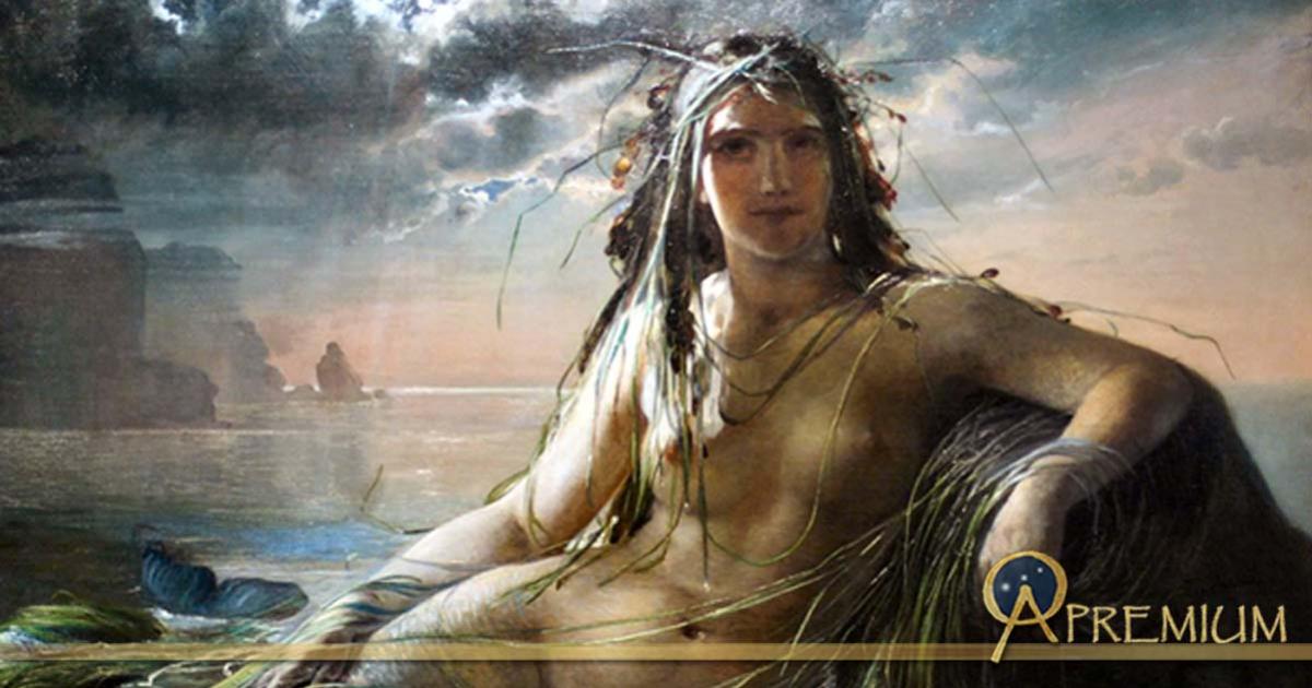 Painting of a mermaid by Elisabeth Jerichau Baumann, 1873.