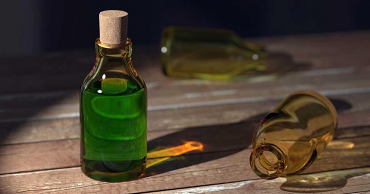 A bottle of an elixir.