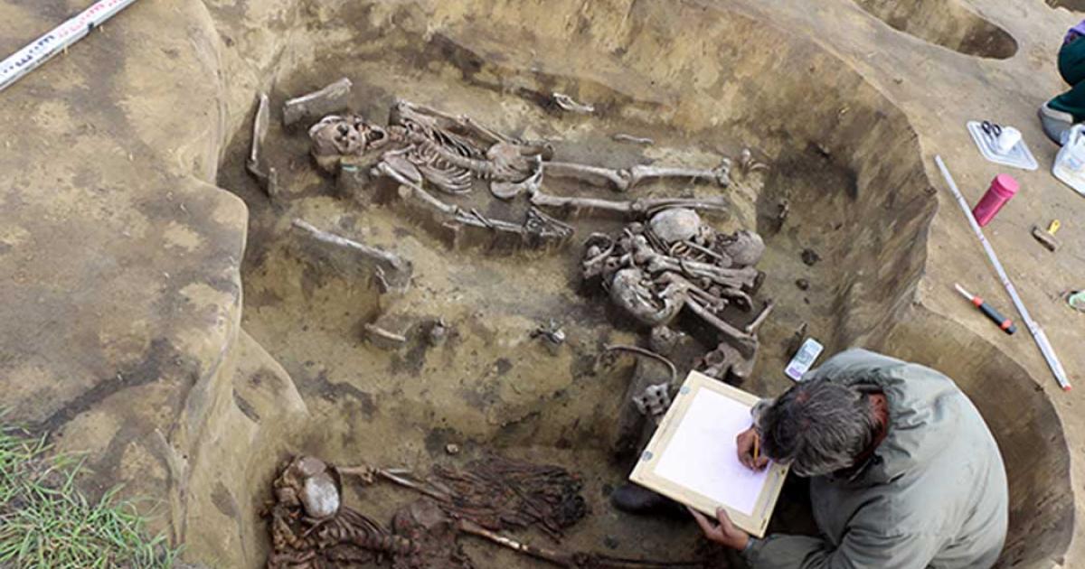 The Odinov culture shamans graves that have been found in Western Russia. Source: Image: Institute of Archeology and Ethnography, The Siberian Times