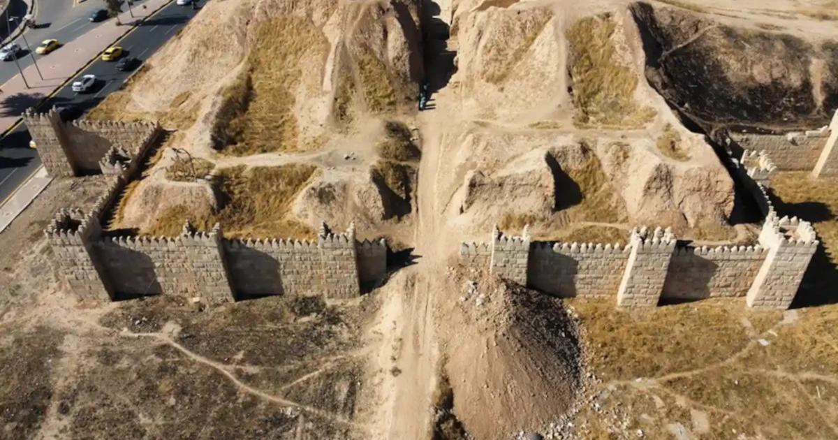 Aerial Photo of the Shamash Gate from the East