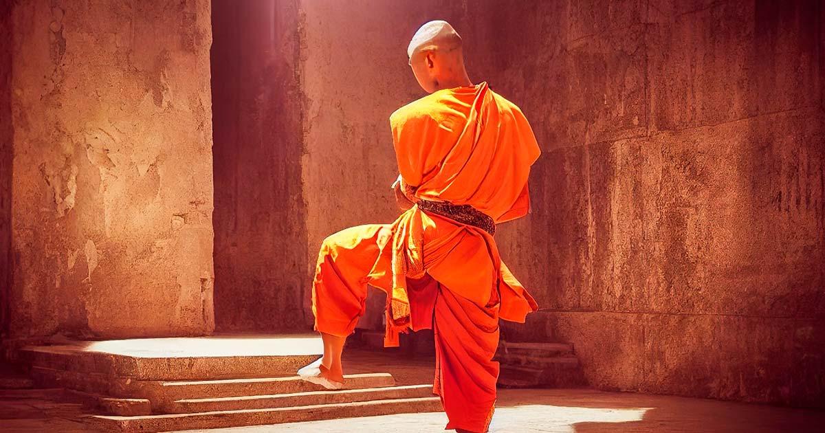 Shaolin monk in the temple. Source: Animaflora PicsStock / Adobe Stock.