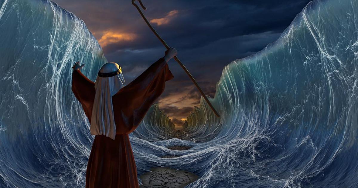 The origins of the Jewish festival Shavuot’s traditions are obscure. But what if they could be linked to Pharaoh Akhenaten, offering a new view on Moses? Pictures: Representation of Moses’ famous crossing of the sea. 	Source: Vlastimil Šesták / Adobe stock