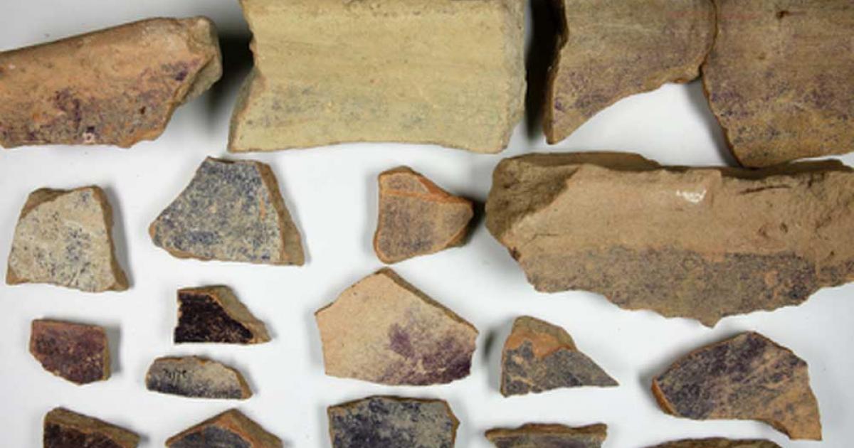 Phoenician pottery shows evidence of shell-dye factory producing Biblical dye.  