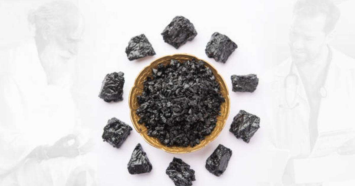 An arrangement of extracted shilajit.