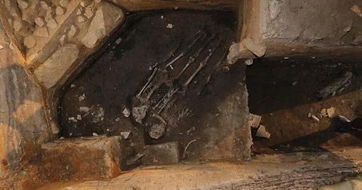 The two skeletons that were recently found in Gyeongju, South Korea are believed to have been victims of human sacrifice.