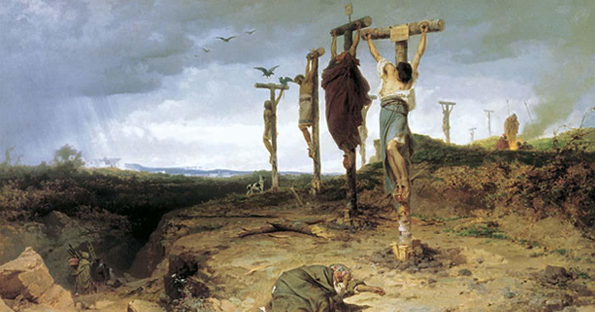 Place of execution in ancient Rome. The crucified slaves. Fedor Andreevich Bronnikov, 1878.