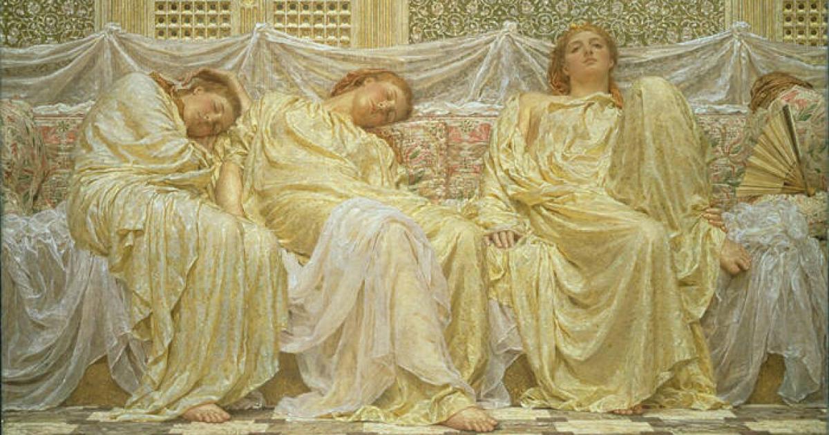 Painting ‘Dreamers’ by Albert Joseph Moore