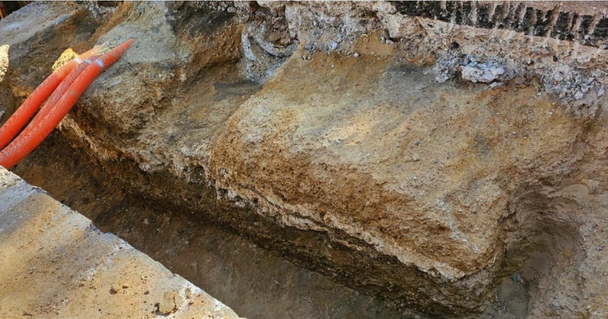 Section of Watling Street uncovered on the Old Kent Road