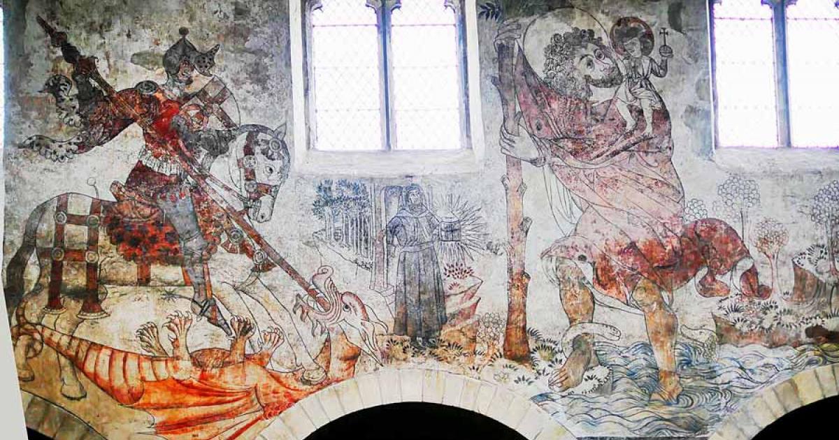 Medieval Mural on Yorkshire Church Wall Pays Tribute to St. George