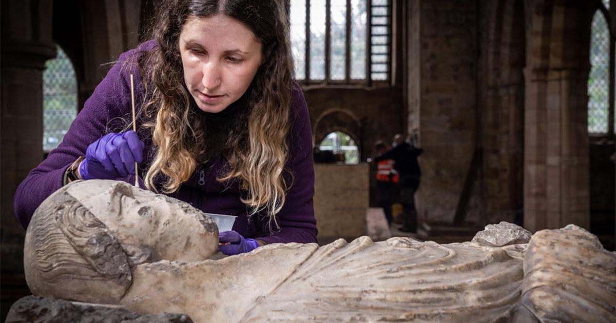 Alabaster Priest Effigy Discovered Behind St. Wilfrid’s Church Organ