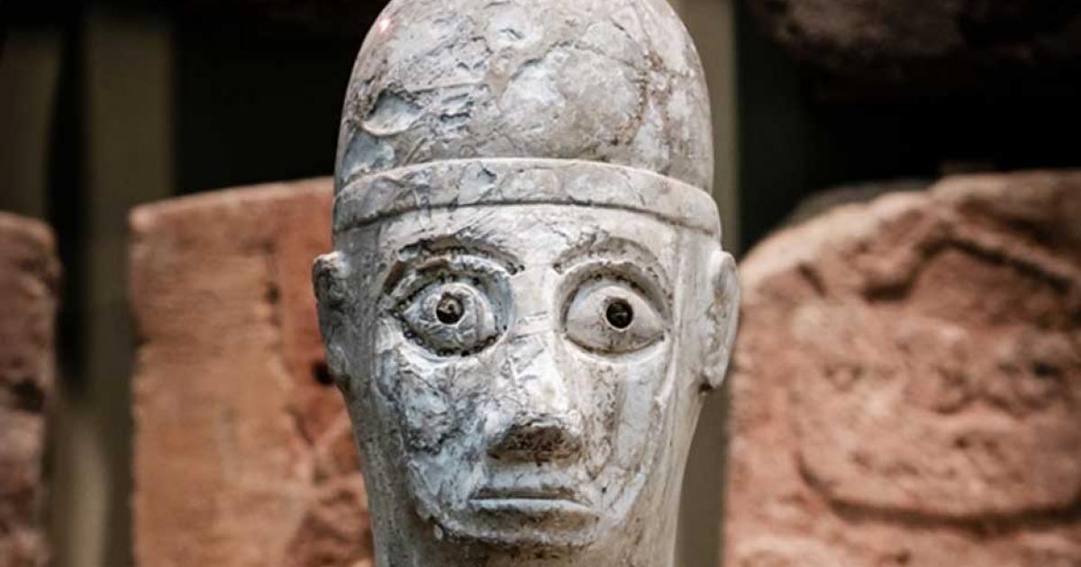 Face of the Statue of Idrimi. Tell Atchana, Turkey, 16th century BC. 