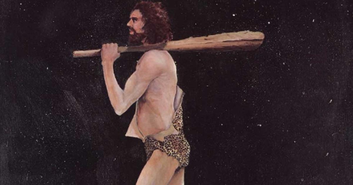 A painting of Stone Age Man