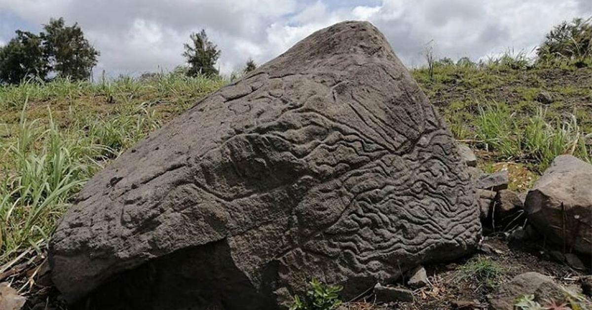 The ancient stone map dating back to 200 BC to 200 AD has been discovered in Colima, Mexico.         Source: INAH