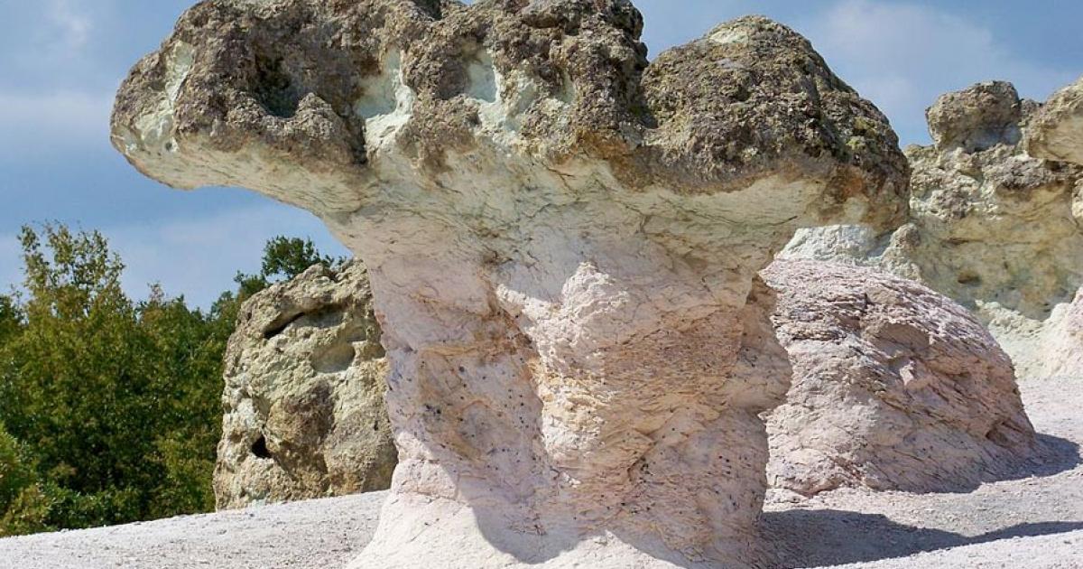 Stone ‘mushroom’ formations in Bulgaria. 