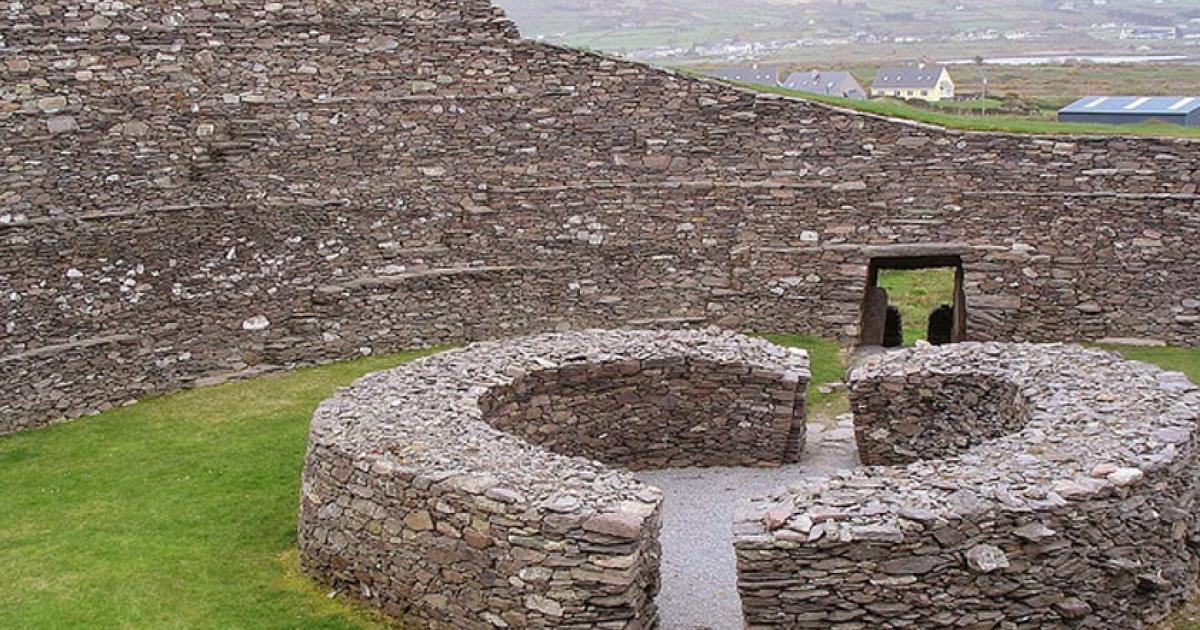 Stone ringfort, “Ring of Kerry” in Ireland. 