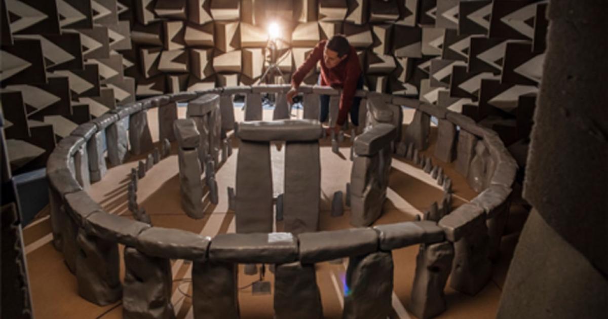 1:12 scale model to explore how Stonehenge acoustics would have been in 2200 BC. Source: Trevor Cox / University of Salford