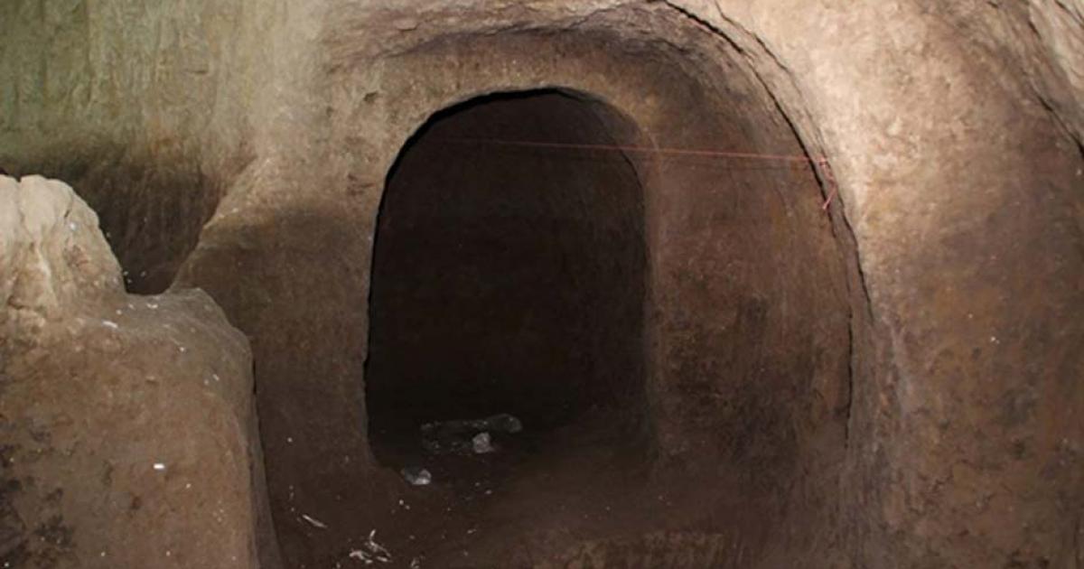 A chamber found under the Plaza San Francisco during works on a subway station in Quito Ecuador. 
