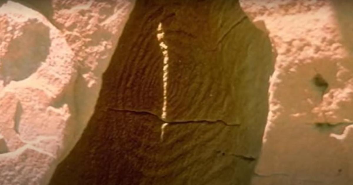 The Fajada Butte Sun Dagger in Chaco Canyon in New Mexico is a spiral petroglyph that is lit up with brilliant streaks of focused Sunlight at key moments in the year.	Source: YouTube screenshot / Mystery History