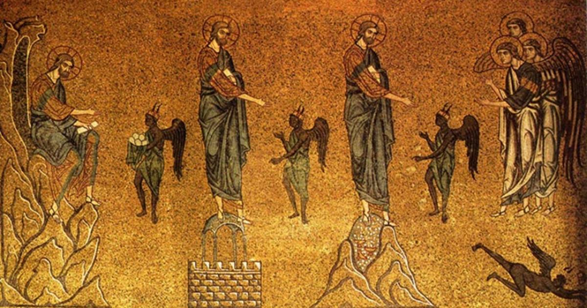 Forty days in the wilderness: Temptations of Christ, St Mark’s Basilica.