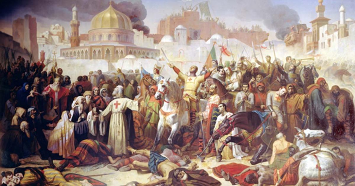 Taking of Jerusalem by the Crusaders, 15th July 1099, Emile Signol 