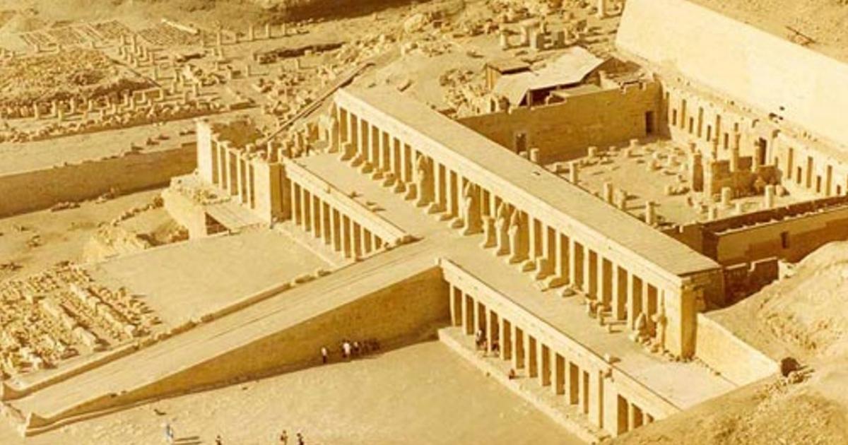 Reconstructed Temple of the Night Sun in Mortuary of Queen Hatshepsut 