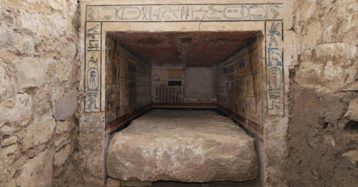 Tomb of royal doctor Teti Neb Fu, found 25 miles southwest of Cairo in Saqqara,Egpyt.