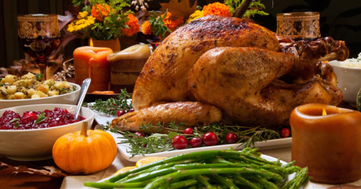 Traditional American Thanksgiving meal
