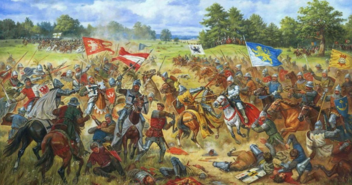 Golden Lion banner of the newly annexed Kingdom of Rus at the Battle of Grunwald