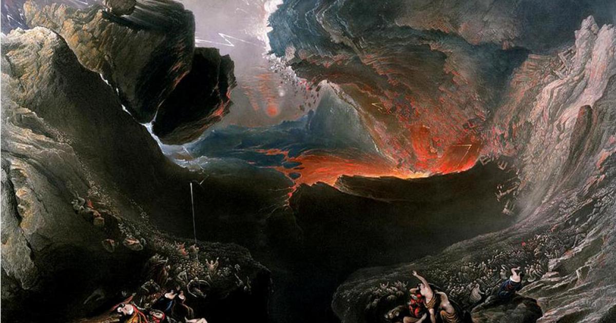 John Martin's The End of the World, which depicts the "destruction of Babylon and the material world by natural cataclysm”. (Public Domain)