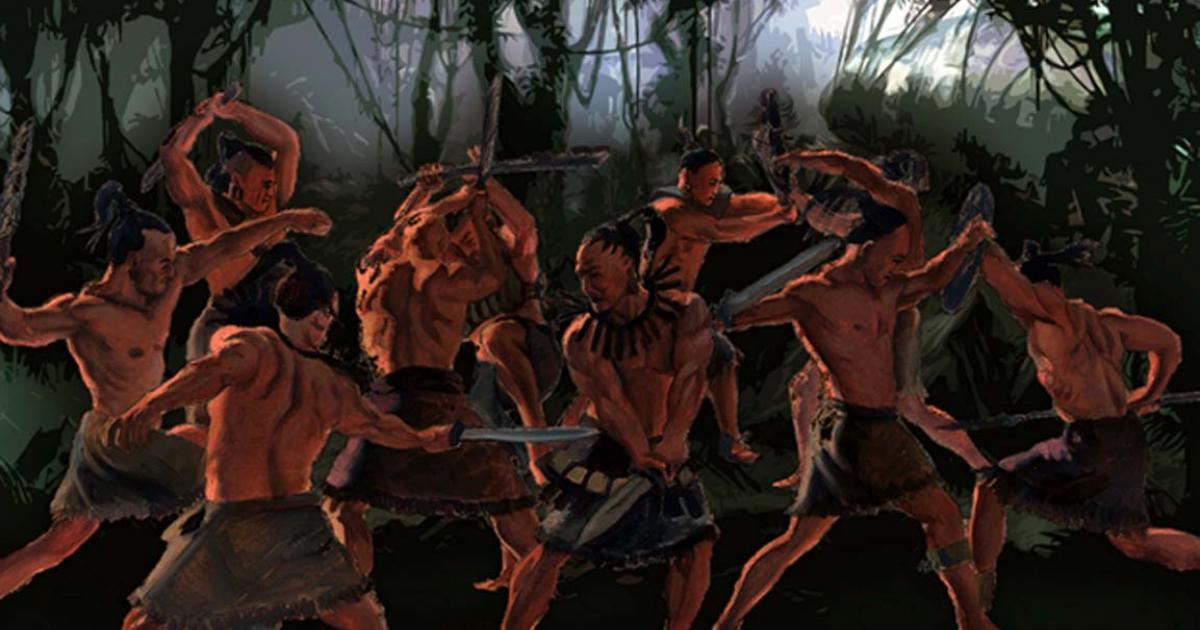 “Zeniff Battle” by James Fullmer. The Gadianton robbers fought many battles in the Book of Mormon.