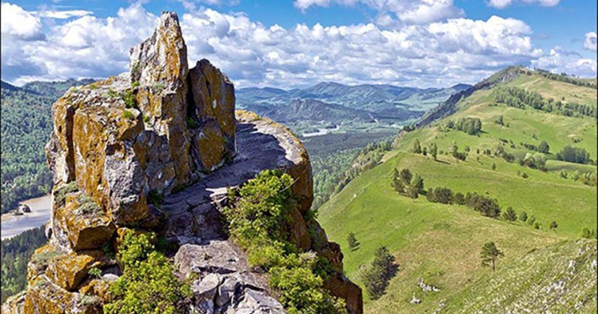 View point towards Katun River, Atlai Mountains 
