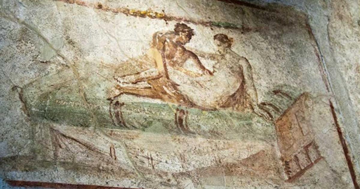 Mural from a Pompeii brothel.