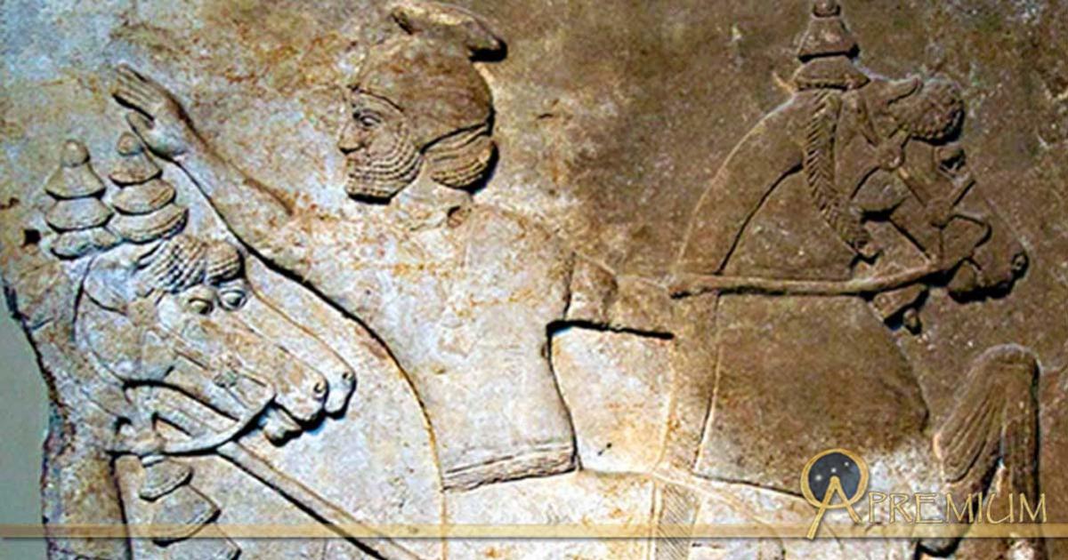 Assyrian relief of a horseman from Nimrud, now in the British Museum