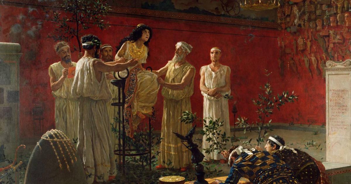 The high priestess, Oracle of Delphi, Pythia