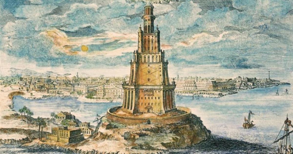 The Pharos of Alexandria by Fischer von Erlach