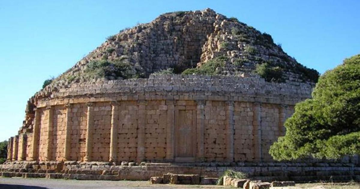 Tombeau de la chretienne, Tipasa. (tomb of the Christian Woman – an alternate name of the Royal Mausoleum of Mauretania). 