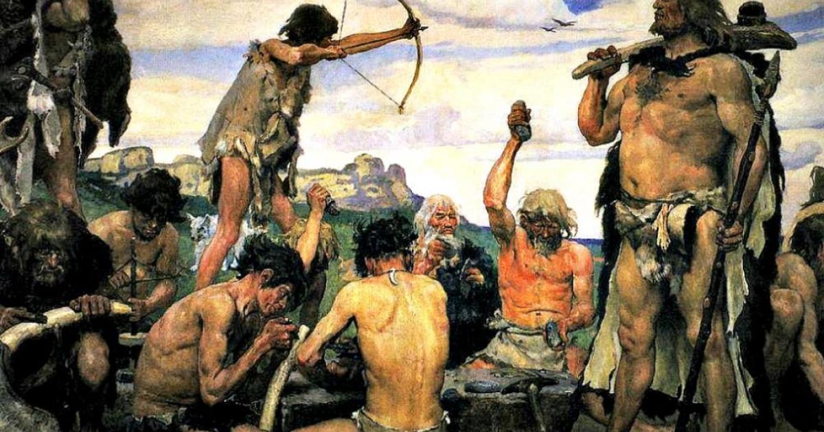 ‘The Stone Age’ (1882-1885), detail of a painting by Viktor M. Vasnetsov.