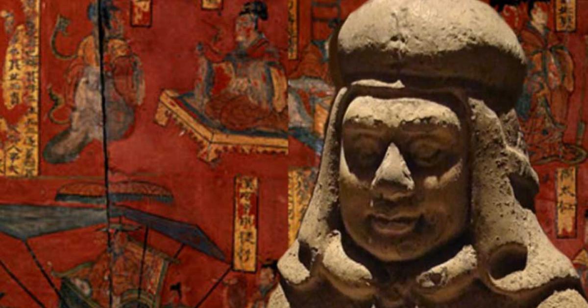 Detail of a figure of a Xianbei warrior. (Editor at Large/CC BY SA 2.5) Background: Filial sons and virtuous women in Chinese history, a lacquer painting over a four-panel wooden folding screen; from the tomb of Sima Jinlong in Datong, Shanxi province, dated to the Northern Wei Dynasty (386–534 AD)