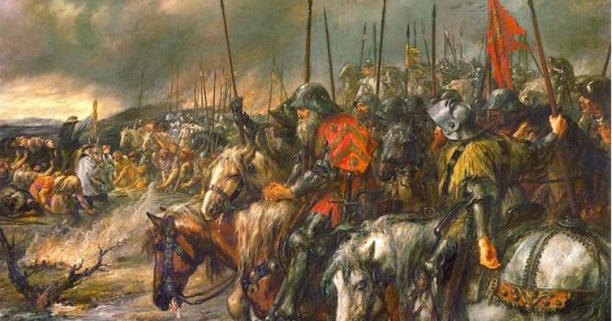 The morning of the Battle of Agincourt. Source:  Hohum / Public Domain