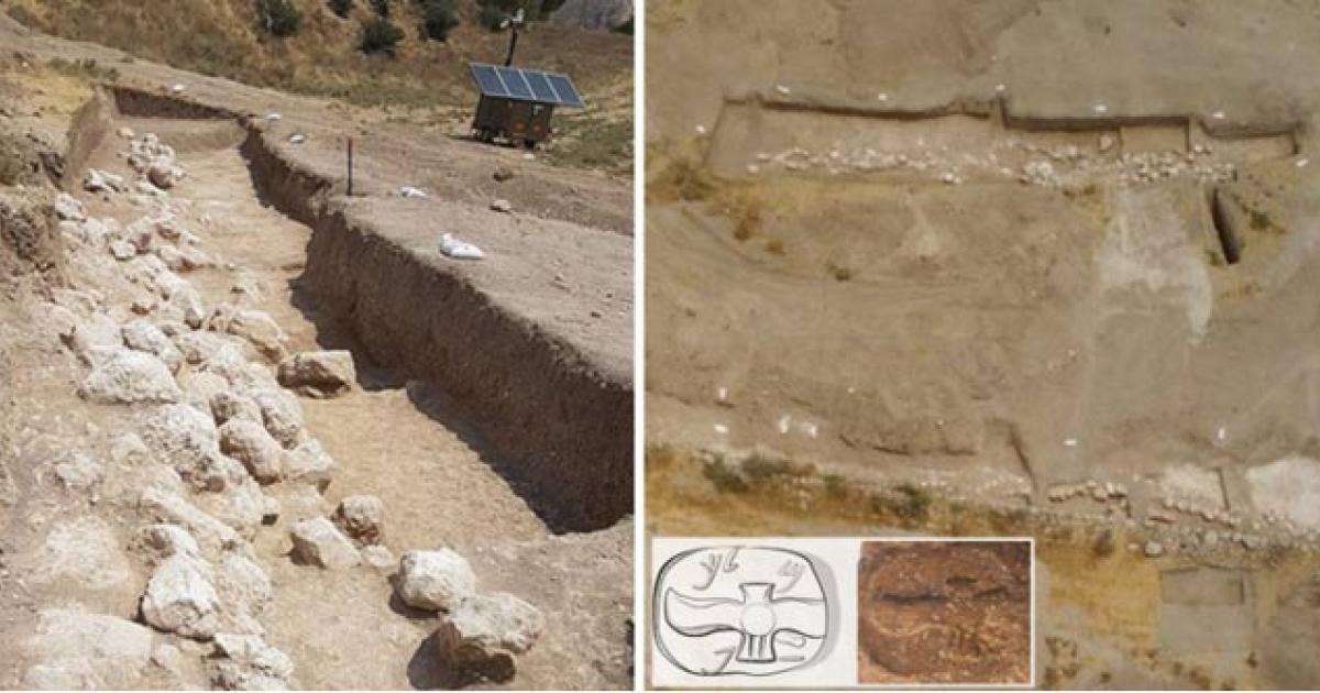 The site of Tava-tepe where the walls and artifacts	Source: Israel Antiquities Authority