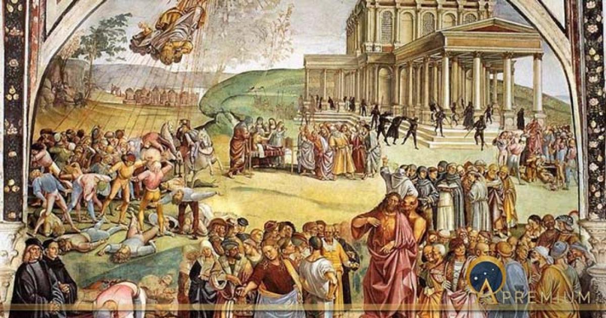 Sermon and Deeds of the Antichrist by Luca Signorelli  (1499) (Public Domain)