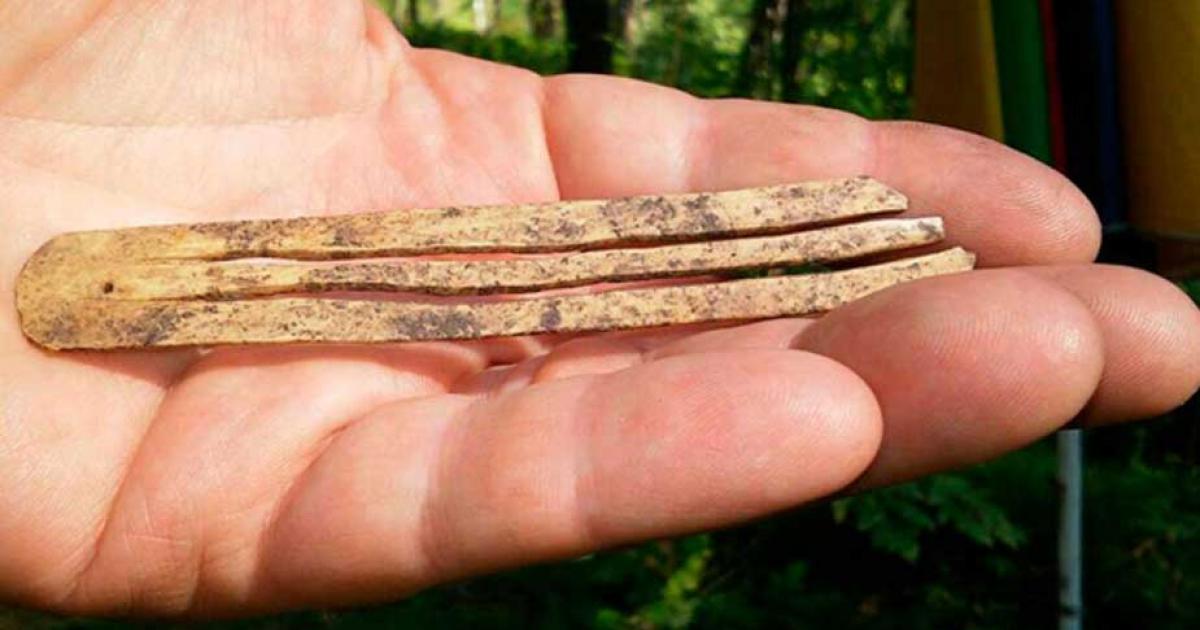 An ancient mouth harp found in the Altai Republic of Russia. 