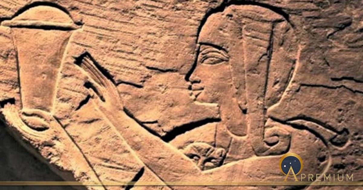 Limestone relief of Crown Prince Thutmose in the role of high priest. Saqqara. Neues Museum, Berlin. Design by Anand N. Balaji (Merja Attia); Deriv.