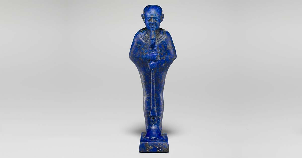 Lapis lazuli cult image of the God Ptah. Source: Metropolitan Museum of Art / Public Domain. 