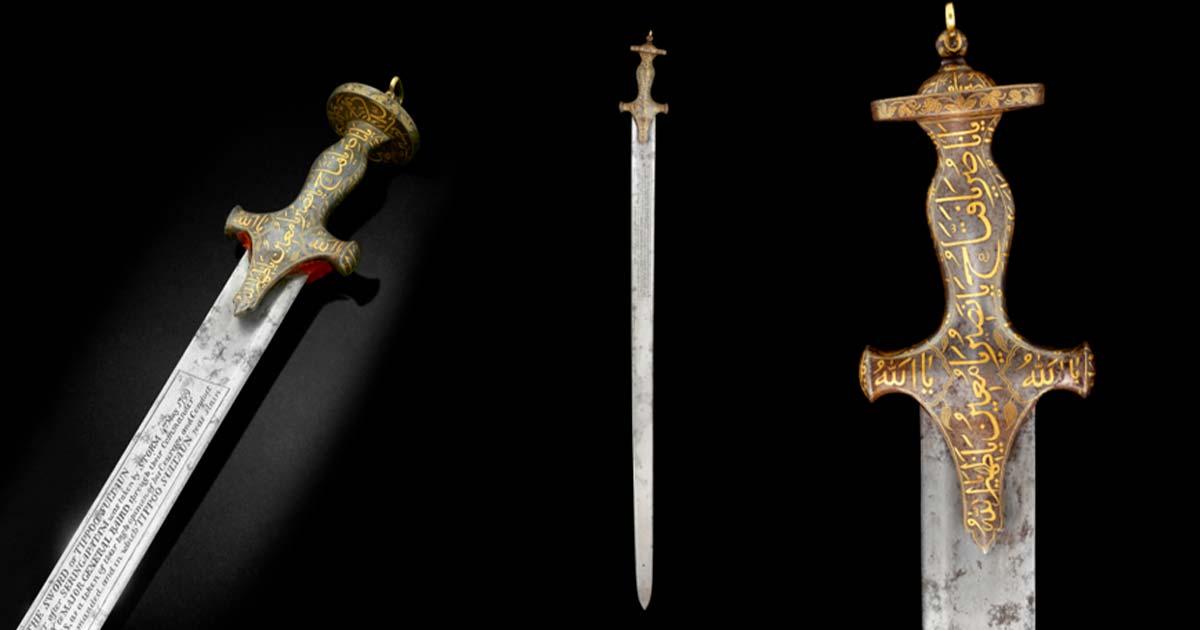 The Bedchamber Sword of Tipu Sultan (reg. 1782-1799), SOLD for $17.5 million. Source: Bonhams Auctioneers	