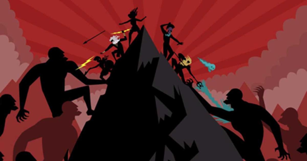 Titanomachy, war of Greek gods versus giant Titans (matiasdelcarmine / Adobe Stock)