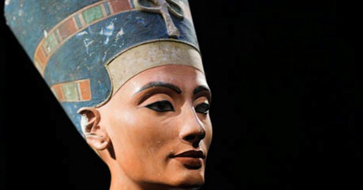 Bust of Nefertiti, the Egyptian Queen for whom a tomb has yet to be found.