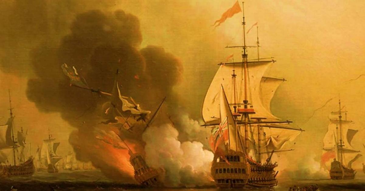 Battle of the sinking of the San Jose.  Action off Cartagena, May 28, 1708.