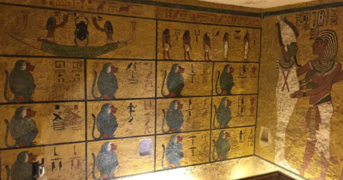 Tutankhamun's burial chamber.