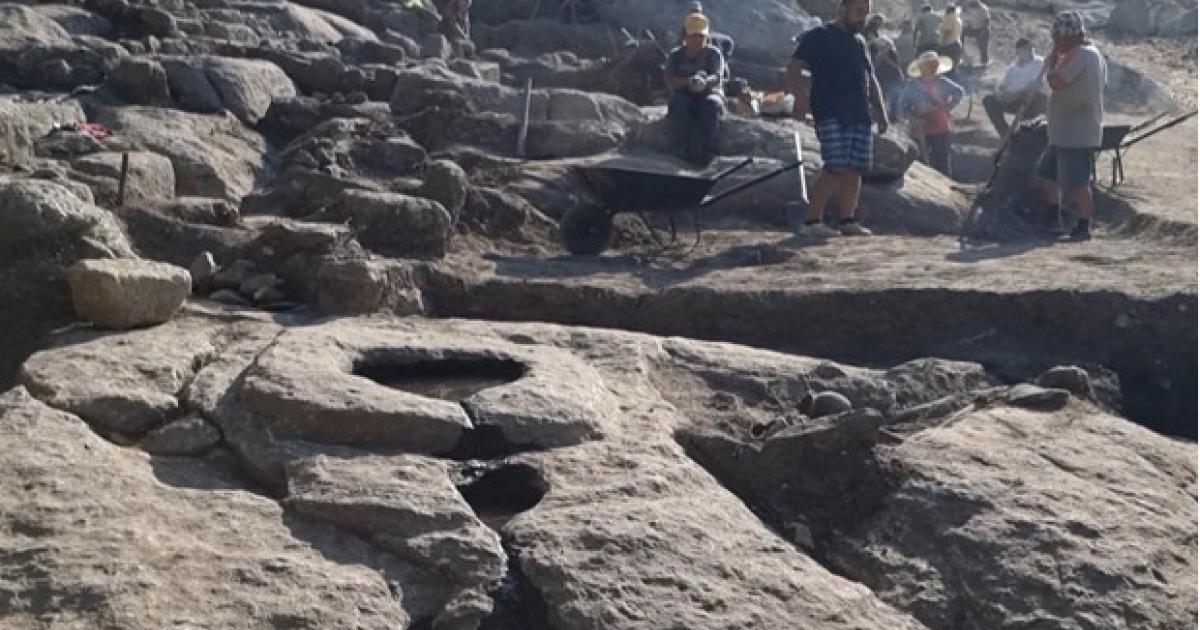 One of the two pagan altars that have been uncovered at Perperikon